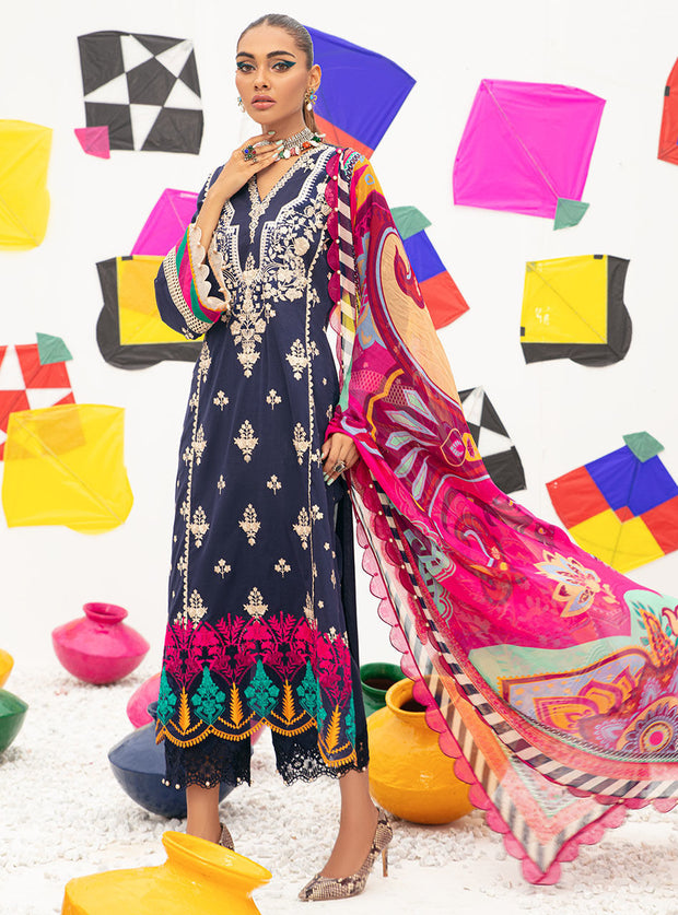 3PC Embroidered MM0033