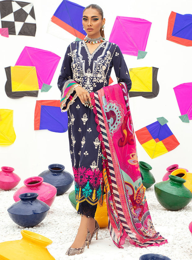 3PC Embroidered MM0033