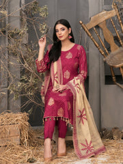 3PC Embroidered MM0046