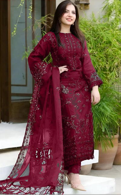 3PC Embroidered MM0013
