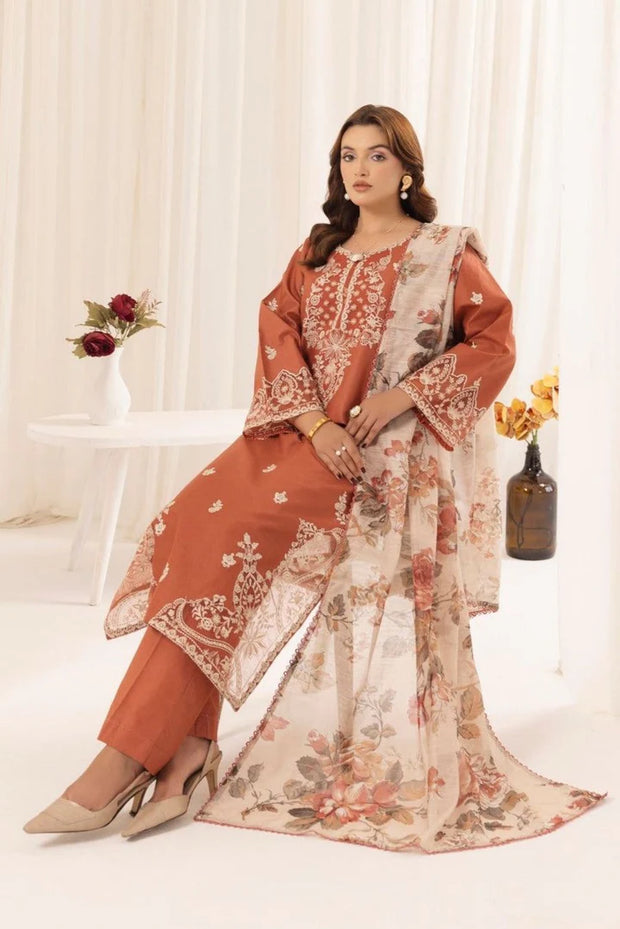 3PC Embroidered MM0037