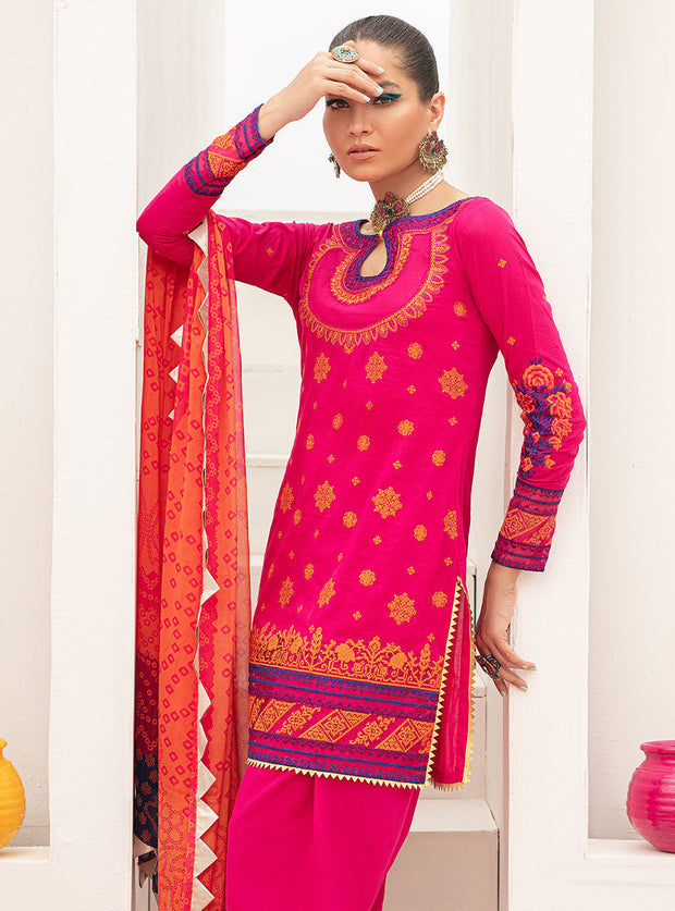 3PC Embroidered MM0037